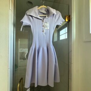 Self-Portrait NWT Size M Lavender Midi Dress with Button Detail